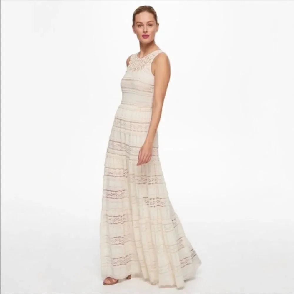 Eliza J Ivory Lace Maxi Dress $168